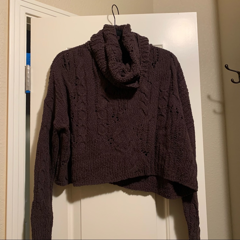 Free People cropped turtleneck sweater